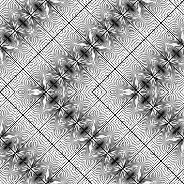 Dikişsiz tek renkli dantel zikzak desen tasarım