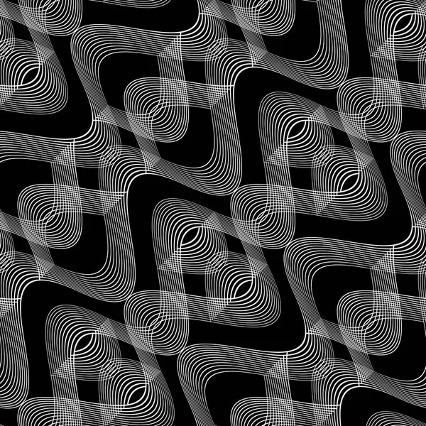 Conception sans couture motif d'ondulation monochrome — Image vectorielle
