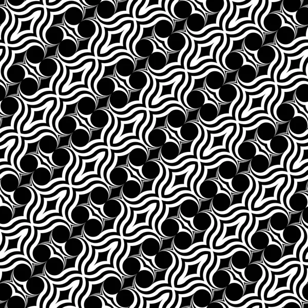 Design seamless monochrome waving pattern — Stock Vector