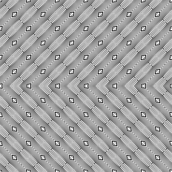Ontwerp naadloze monochroom zigzag patroon — Stockvector