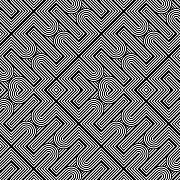 Design senza soluzione di continuità modello a zig-zag monocromatico — Vettoriale Stock