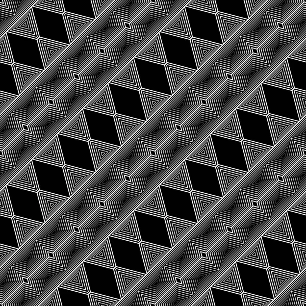 Design senza soluzione di continuità modello geometrico monocromatico — Vettoriale Stock