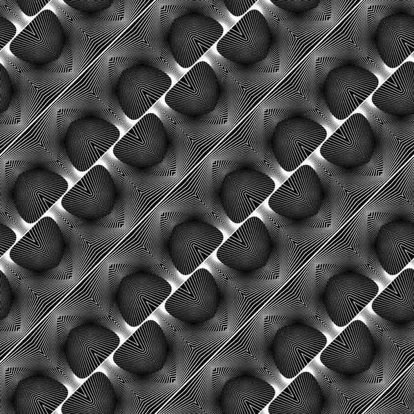 디자인 완벽 한 흑백 지그재그 패턴 — 스톡 벡터