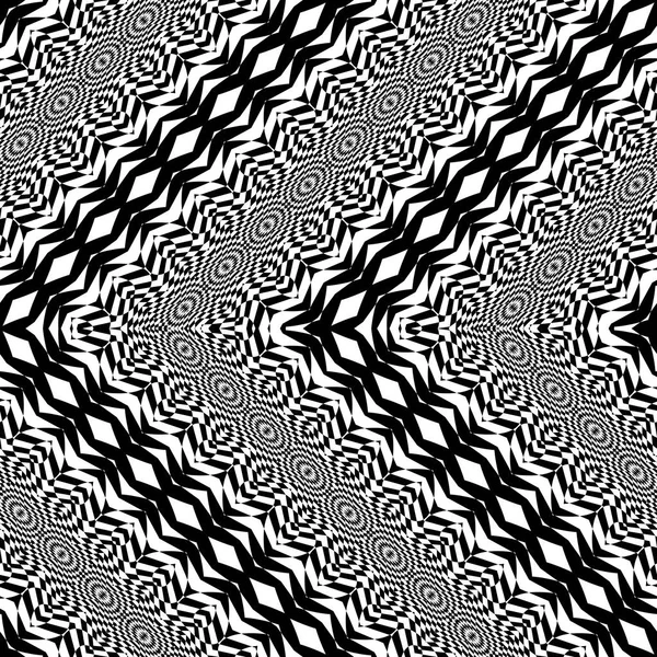 Ontwerp naadloze monochroom zigzag patroon — Stockvector