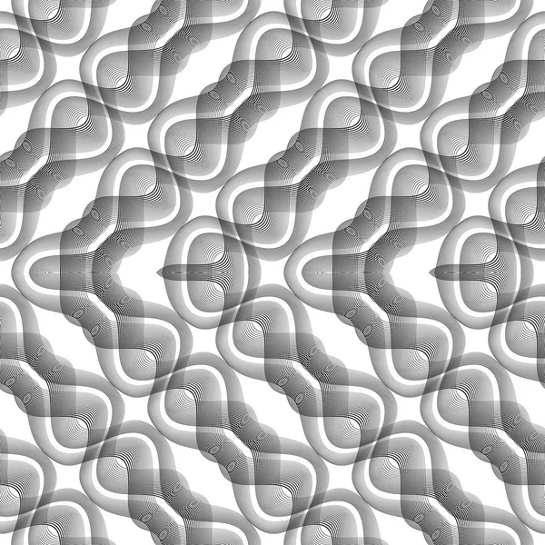 Design motif dentelle monochrome sans couture — Image vectorielle