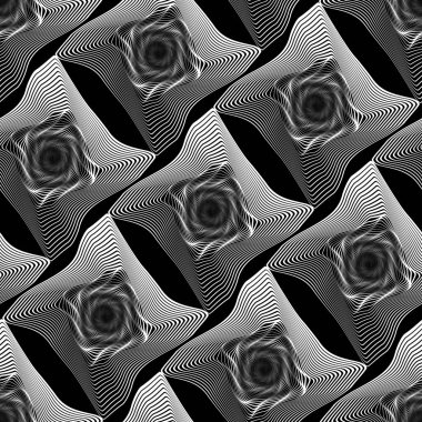 Sorunsuz tek renkli yanılsama desen tasarım