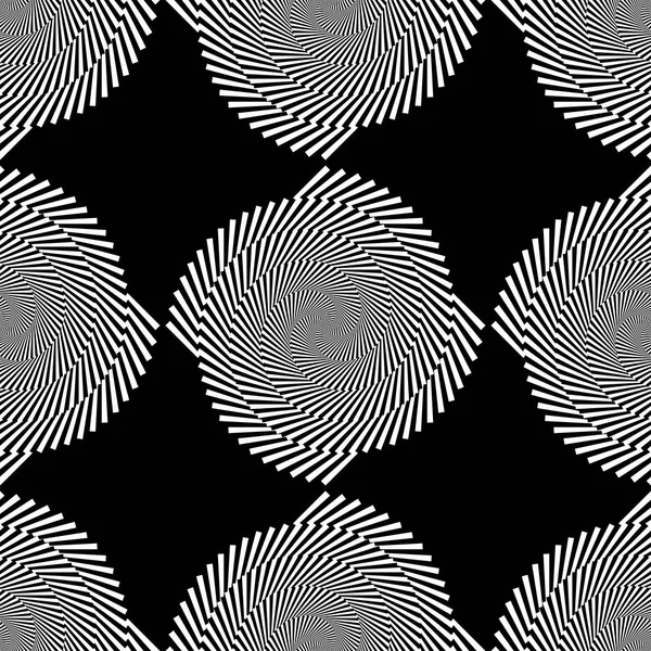 Conception sans couture fond d'illusion monochrome — Image vectorielle