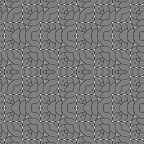 Modèle de tricot monochrome sans couture design — Image vectorielle