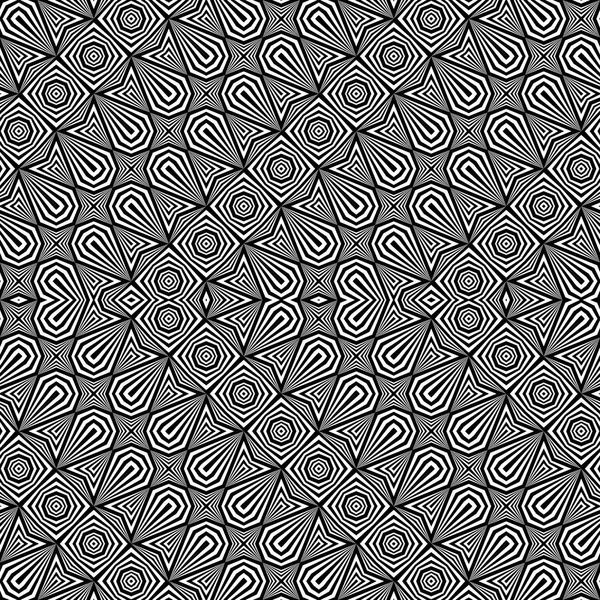 Diseño inconsútil patrón monocromo zigzag — Vector de stock