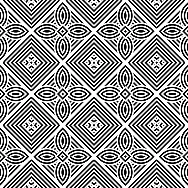 Design seamless monochrome geometric pattern — Stock Vector