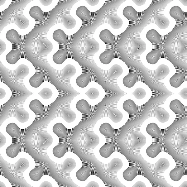 Design senza soluzione di continuità modello a zig-zag monocromatico — Vettoriale Stock