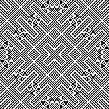 kesintisiz tek renkli geometrik desen tasarım