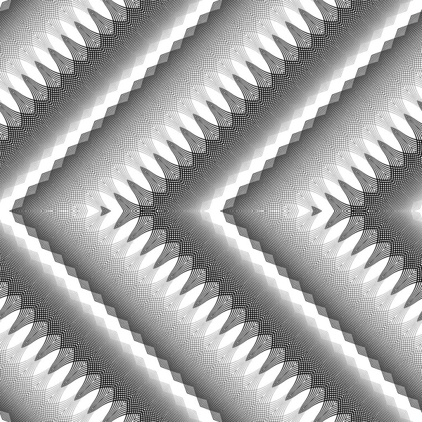 Ontwerp naadloze monochroom zigzag patroon — Stockvector