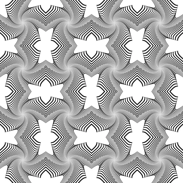 Design motif décoratif monochrome sans couture — Image vectorielle