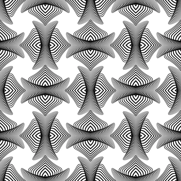 Design seamless monochrome decorative pattern — Stock Vector