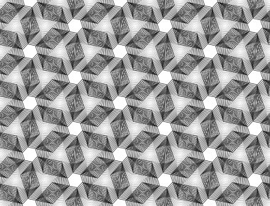 kesintisiz tek renkli geometrik desen tasarım