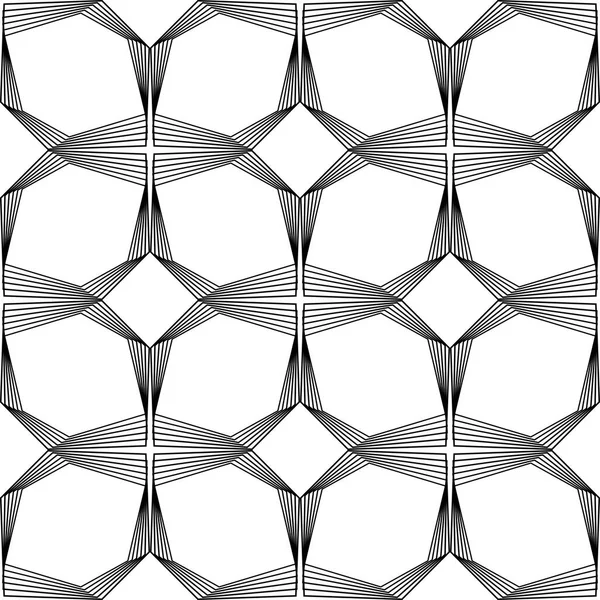 Design sem costura padrão geométrico monocromático — Vetor de Stock