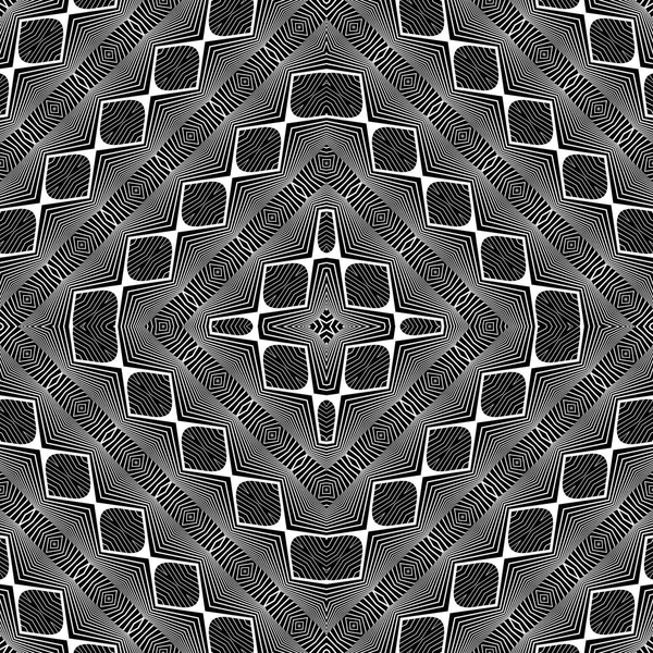 Conception sans couture motif de diamant monochrome — Image vectorielle