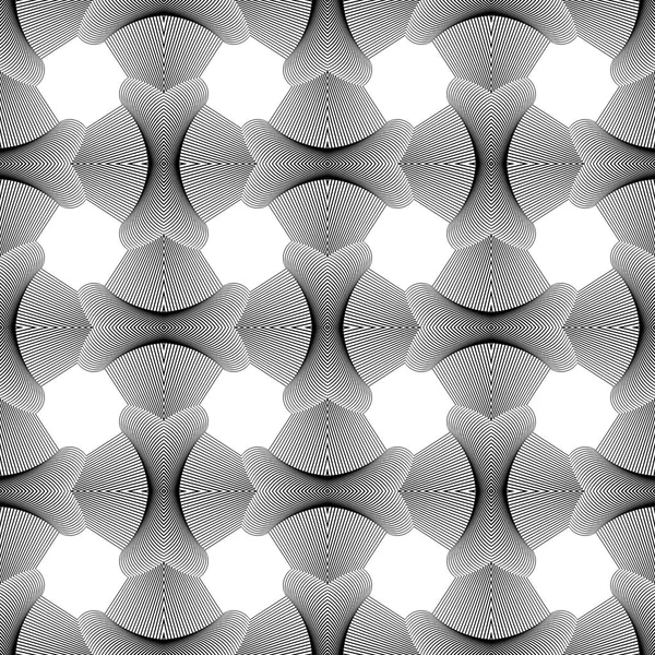 Design motif décoratif monochrome sans couture — Image vectorielle