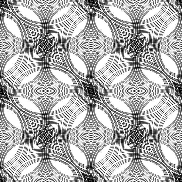 Design nahtloses monochromes geometrisches Muster — Stockvektor