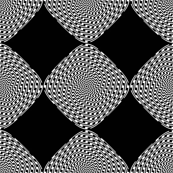 Design seamless monochrome illusion background — Stock Vector