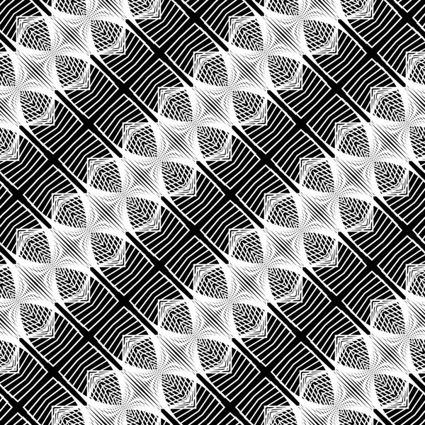 Design seamless monochrome grid pattern — Stock Vector