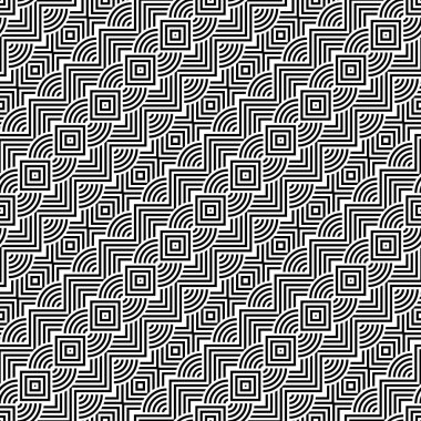 kesintisiz tek renkli geometrik desen tasarım