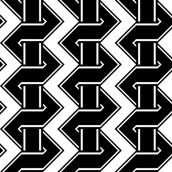 Diseño inconsútil patrón monocromo zigzag — Archivo Imágenes Vectoriales