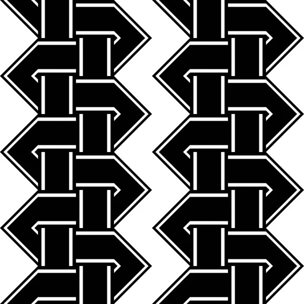 Ontwerp naadloze monochroom zigzag patroon — Stockvector