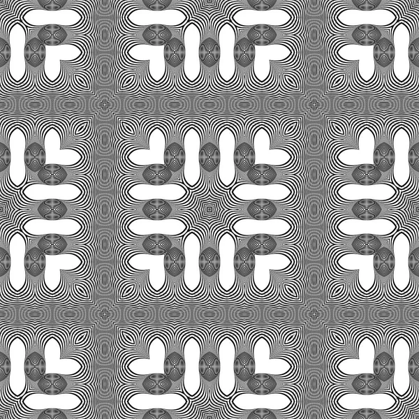 Design sömlös monokrom lacy mönster — Stock vektor