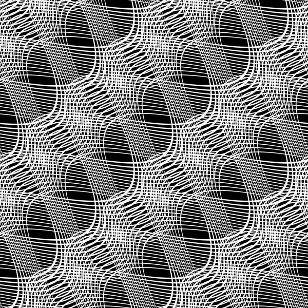 Design seamless monochrome waving pattern — Stock Vector