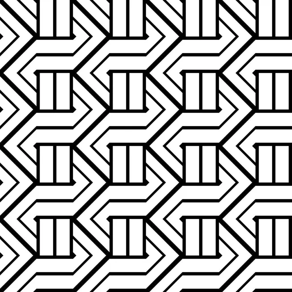 Design senza soluzione di continuità modello a zig-zag monocromatico — Vettoriale Stock