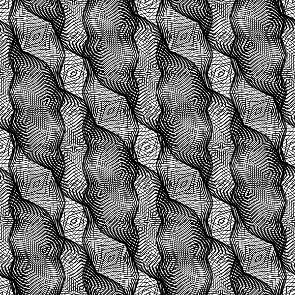 Modèle de grille monochrome sans couture — Image vectorielle