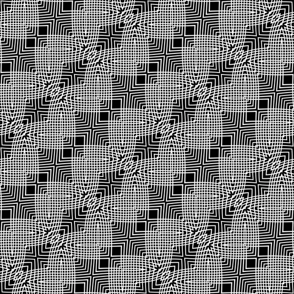 Design seamless monochrome grid pattern — Stock Vector