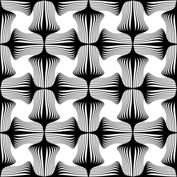 Design motif décoratif monochrome sans couture — Image vectorielle