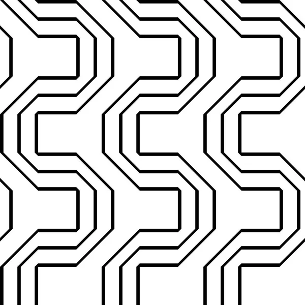 Diseño inconsútil patrón monocromo zigzag — Archivo Imágenes Vectoriales