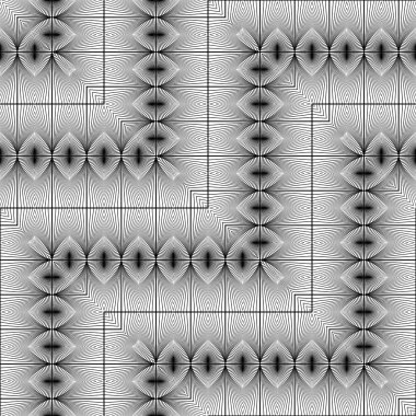 Dikişsiz tek renkli dantel zikzak desen tasarım