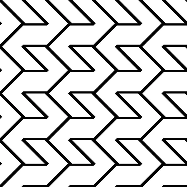 Diseño inconsútil patrón monocromo zigzag — Vector de stock