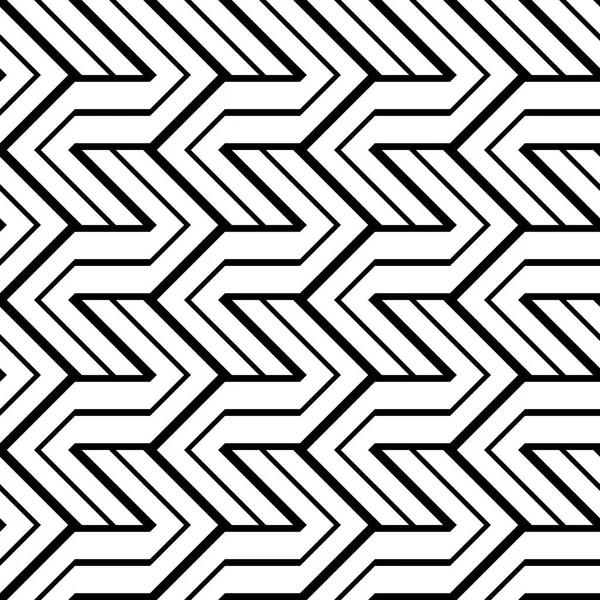 Design senza soluzione di continuità modello a zig-zag monocromatico — Vettoriale Stock