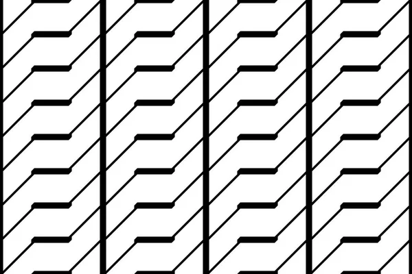 Diseño inconsútil patrón monocromo zigzag — Vector de stock