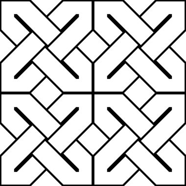 kesintisiz tek renkli geometrik desen tasarım