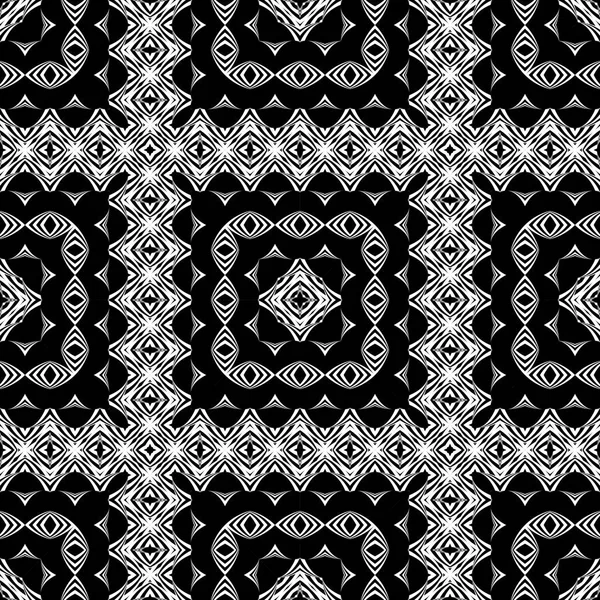 Conception sans couture motif décoratif ondulant monochrome — Image vectorielle