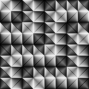 kesintisiz tek renkli geometrik desen tasarım