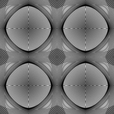 Dikişsiz elips tek renkli desen tasarım