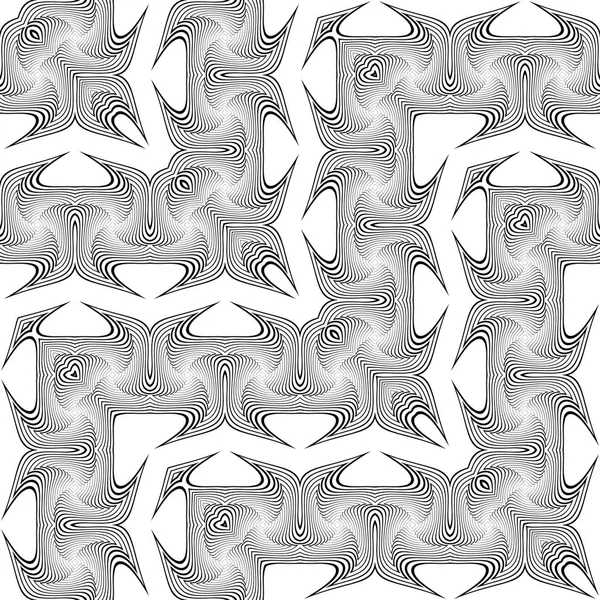 Conception sans couture motif zigzag monochrome — Image vectorielle