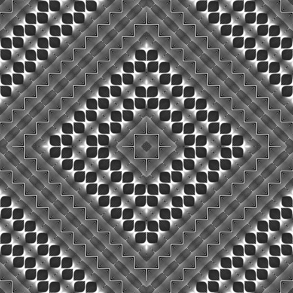 Design senza soluzione di continuità modello geometrico monocromatico — Vettoriale Stock