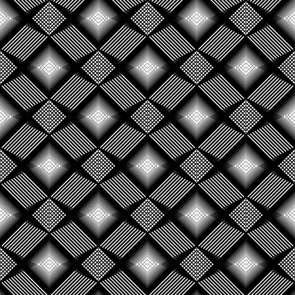 Modèle de grille monochrome sans couture — Image vectorielle