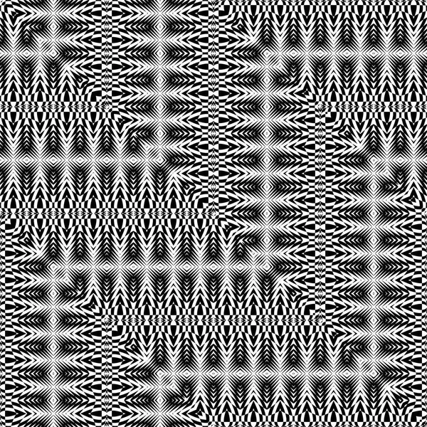 Conception sans couture motif zigzag monochrome — Image vectorielle