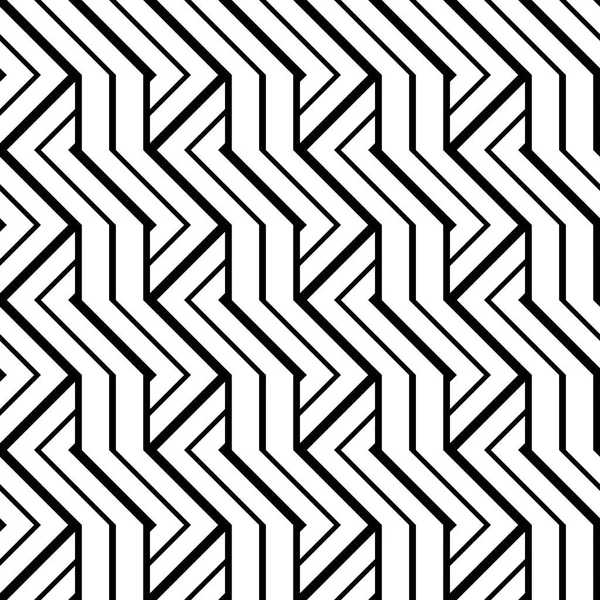 Ontwerp naadloze monochroom zigzag patroon — Stockvector