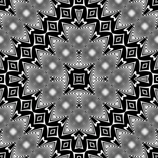 Design motif dentelle monochrome sans couture — Image vectorielle